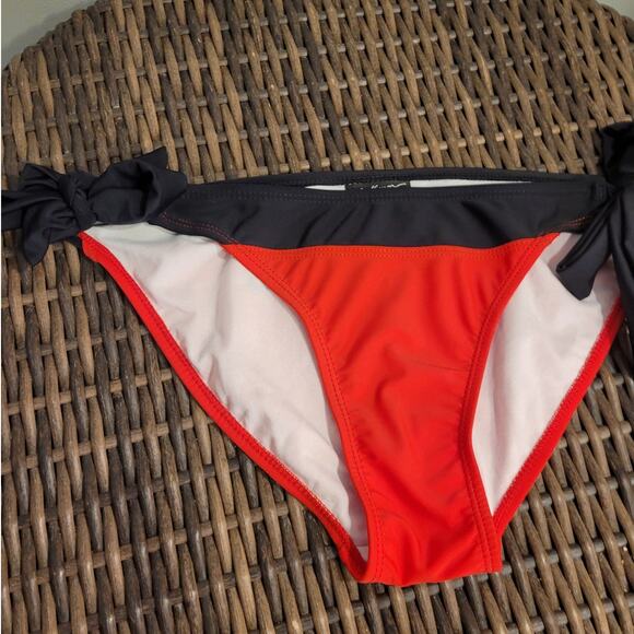 Chicago Blackhawks Y2K Bikini Bottoms Red Black NHL Licensed Sporty Swim - Picture 8 of 9